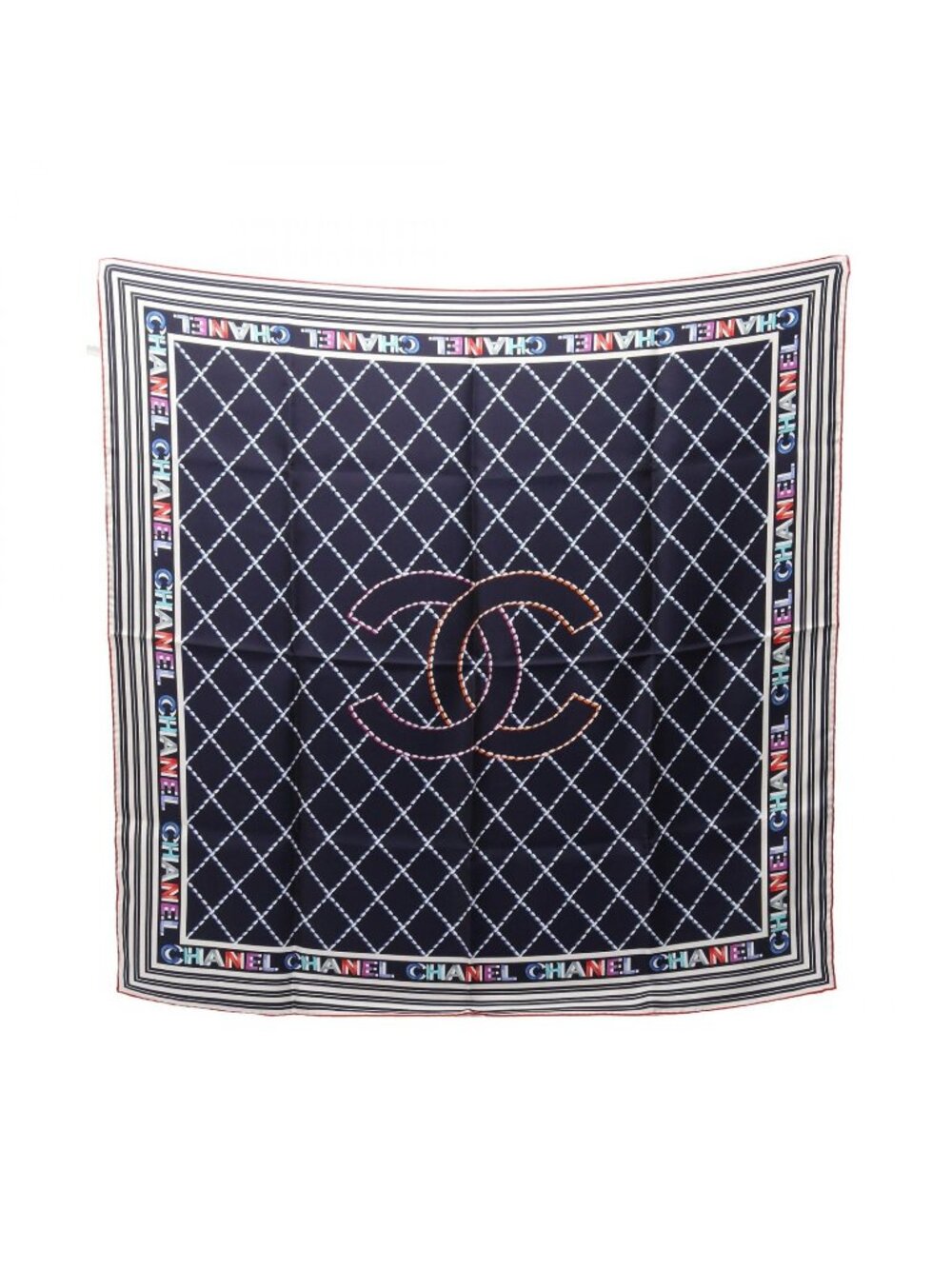 Chanel Scarf CC Logo Silk
